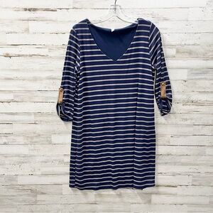 Pinkblush Maternity Navy Stripped Soft Mini Dress